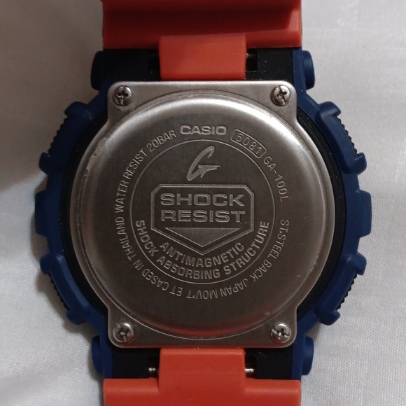 Blue and Orange G-Shock GA-100 - Picture 2 of 3